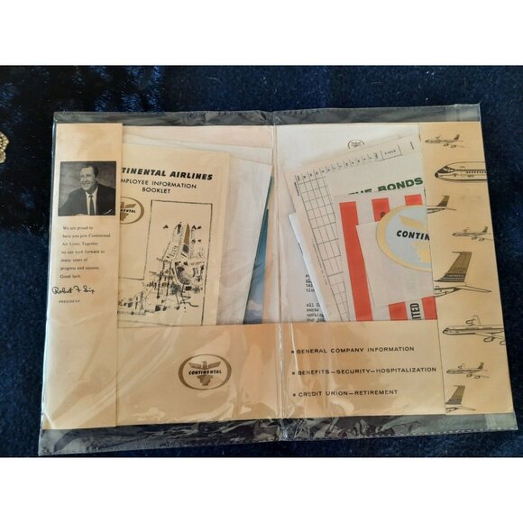 Vintage Continental Airlines Employee Information New Hire Packet - Picture 3 of 5
